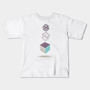 Geometric Shapes on Old Paper Kids T-Shirt